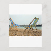Deckchairs und Shingle Postkarte (Vorderseite)