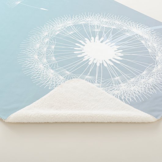 Decke aus pastellfarbenem Dandelion Sherpadecke (3/4)