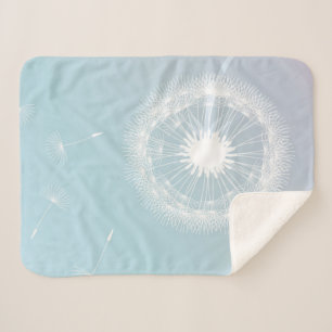 Decke aus pastellfarbenem Dandelion Sherpadecke