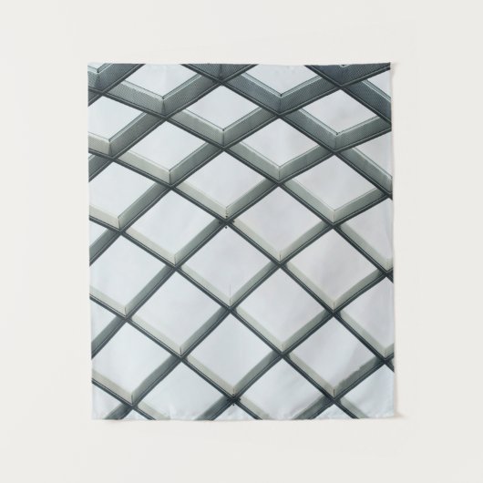 Decke aus weißem Metall und Glaskuppel Wandteppich (Vorderseite)