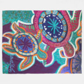 Decke der Schildkröte-60x80 mit eingeborener Kunst (Vorderseite (Horizontal))