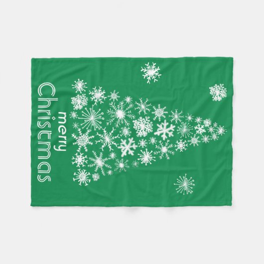 Decke der Schneeflocke-Weihnachtsbaum-frohen (Vorderseite (Horizontal))