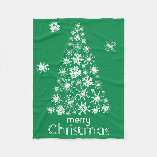 Decke der Schneeflocke-Weihnachtsbaum-frohen (Vorderseite)