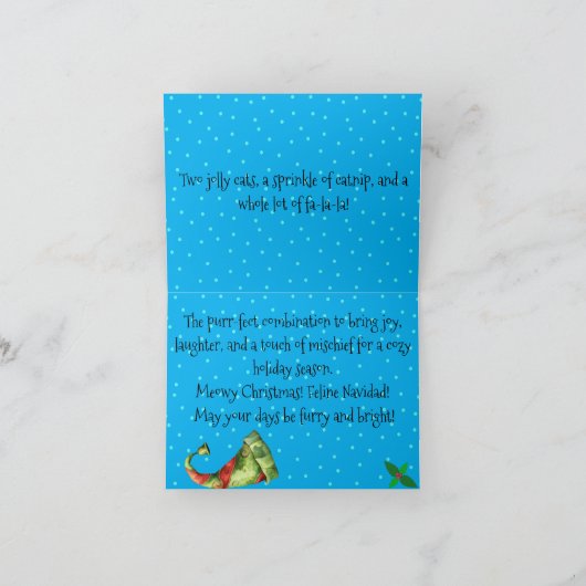 "Decke die Hallen mit Catnip" individuell anpassba Karte (Innenseite)