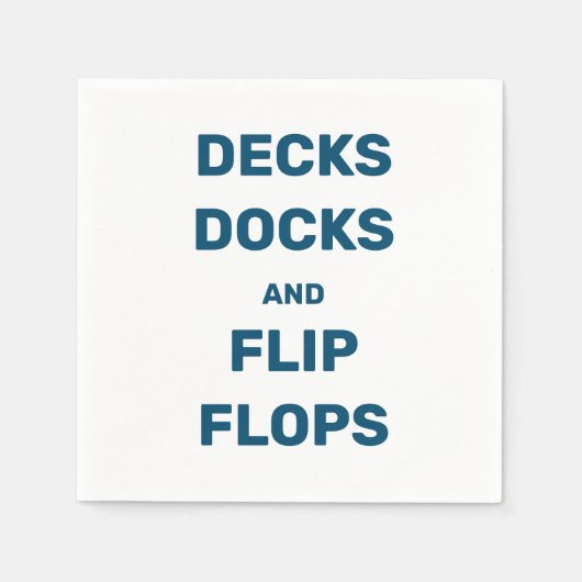 Decke Docks und Flip Flops Serviette (Vorderseite)