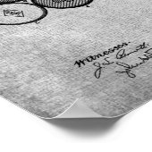 Decke im Poolraum Print 1 Billiard Balls Patent Poster (Ecke)