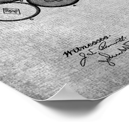 Decke im Poolraum Print 1 Billiard Balls Patent Poster (Ecke)