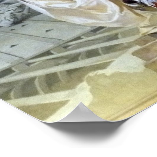 Decke in der Vatikandruckerei Poster (Ecke)