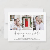 Decke neue Hallen 3 Fotos Moved Weihnachtskarte Mitteilungskarte (Vorderseite)