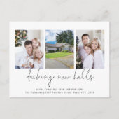 Decke neue Hallen 3 Fotos Moving Christmas Postkarte (Vorderseite)