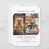 Decke neue Hallen Familienfeiern Weihnachtsfeierli Feiertagskarte (Vorderseite)