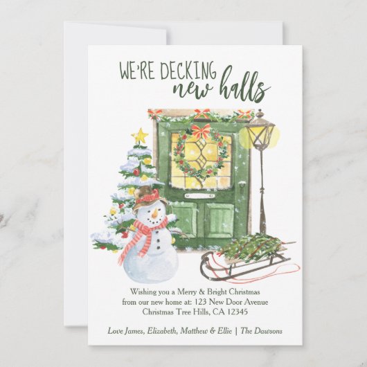 Decke neue Hallen Festliche Weihnachtsstür bewegen Ankündigung (Vorderseite)