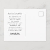 Decke neue Hallen Feuerplatz Weihnachtsbaum bewege Ankündigungspostkarte (Rückseite)