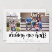 Decke neue Hallen Moderne Foto Holiday Moving Ankündigung (Vorderseite)