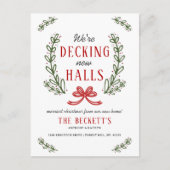 Decke neue Hallen | Moderner Kranz - Urlaub Ankündigungspostkarte (Vorderseite)