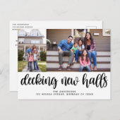 Decke neue Hallen Modernes Foto Holiday Moving Ann Postkarte (Vorne/Hinten)