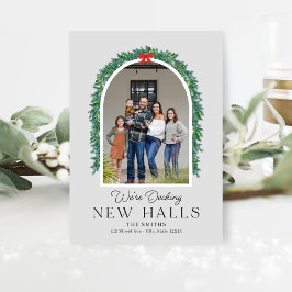 Decke neue Hallen Moving Announcement Holiday Card Feiertagskarte