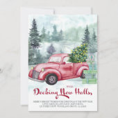 Decke neue Hallen Red Christmas Truck Moving Ankündigung (Vorderseite)