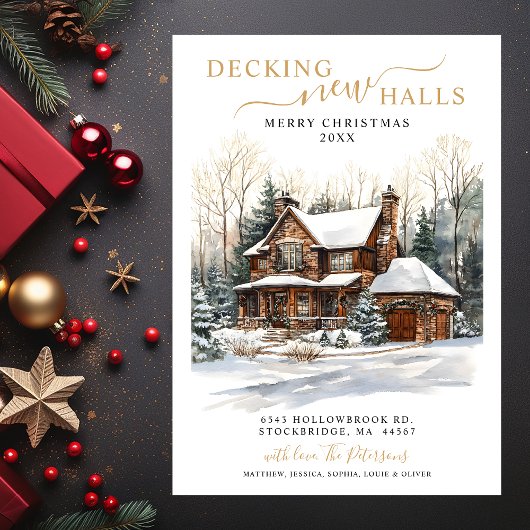 Decke neue Hallen Rustikale neue Zuhause Weihnacht Ankündigung