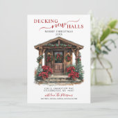 Decke neue Hallen Rustikale neue Zuhause Weihnacht Ankündigung (Stehend Vorderseite)