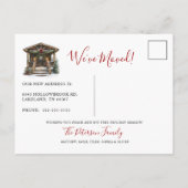 Decke neue Hallen Rustikale neue Zuhause Weihnacht Ankündigungspostkarte (Rückseite)