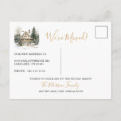 Decke neue Hallen Rustikale neue Zuhause Weihnacht Ankündigungspostkarte (Rückseite)