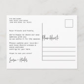 Decke neue Hallen Rustikale Wasserfarbenen Pine Ho Ankündigungspostkarte (Rückseite)