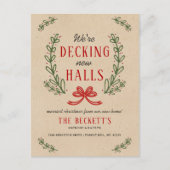 Decke neue Hallen | Rustikaler Kraftwahnurlaub Ankündigungspostkarte (Vorderseite)