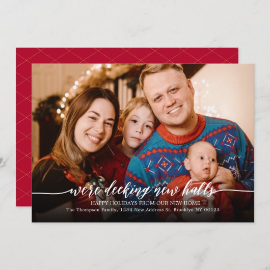 Decke neue Hallen Script Foto Weihnachtsgestaltung Ankündigung (Vorne/Hinten)