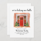 Decke neue Hallen Tür Nutcracker Holiday Moving Ankündigungspostkarte (Vorne/Hinten)