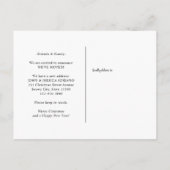 Decke neue Hallen Tür Nutcracker Holiday Moving Ankündigungspostkarte (Rückseite)