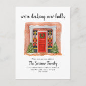 Decke neue Hallen Tür Nutcracker Holiday Moving Ankündigungspostkarte (Vorderseite)