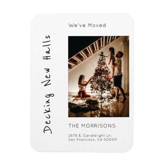 Decke neue Hallen Weihnachts-Foto bewegen Magnet (Vertikal)