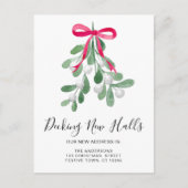 Decke neue Hallen Weihnachts-Moving Ankündigungspostkarte (Vorderseite)