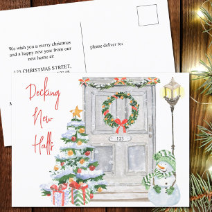 Decke neue Hallen Weihnachtsfeiertage Feiertagspostkarte