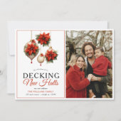 Decke neue Hallen Weihnachtsfeiertage Foto Moving Ankündigung (Vorderseite)