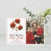 Decke neue Hallen Weihnachtsfeiertage Foto Moving Ankündigung (Stehend Vorderseite)