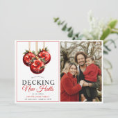 Decke neue Hallen Weihnachtsfeiertage Foto Moving Ankündigung (Stehend Vorderseite)