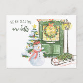 Decke neue Hallen Weihnachtsfeiertage Moving Feiertagspostkarte (Vorderseite)