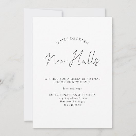 Decke neue Halls Script Adresse Weihnachten (Vorderseite)