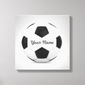 Decke Soccer Ball Personalisiert Name Leinwanddruck (Vorderseite)