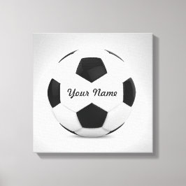 Decke Soccer Ball Personalisiert Name Leinwanddruck