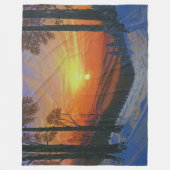 Decke - "Sonnenuntergang über schneebedecktem Wald (Vorderseite)