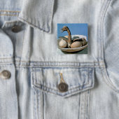 Deckel eines Alabasterglases verziert mit einem Button (Beispiel)