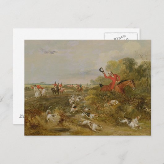 Deckelung der Hunde, Bachelor's Hall, 1836 (Öl auf Postkarte (Vorne/Hinten)