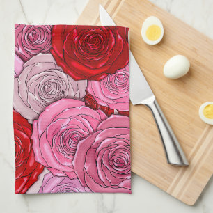 Decken der Rose Geschirrtuch