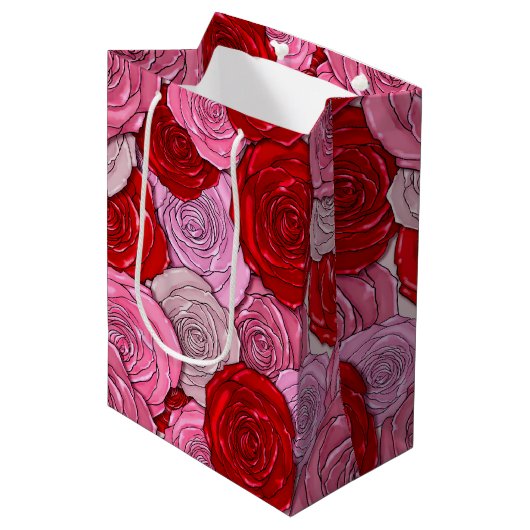 Decken der Rose Mittlere Geschenktüte (Vorderseite Schrägansicht)