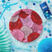 Decken der Rose Pappteller (Party)