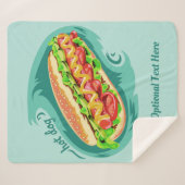 Decken für benutzerdefinierte Text Hot Dog Illustr (Vorderseite (Horizontal))