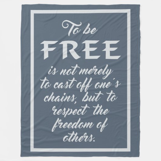Decken für Freedom Quote (Vorderseite)